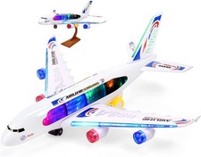 New Airplane Toys for Kids, Bump and Go Action Airbus A380 Model Airplane Toys picture