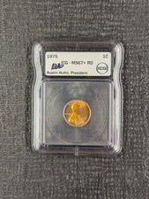 1975-P MS 67+ RD Lincoln Memorial Cent ICG New White Hutto Signed White Label picture