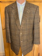 Corneliani Blazer Brown/multi Houndstooth Wool Cashmere Sport Coat Mens 40 Short picture