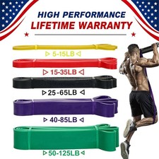 5-Pack Resistance Bands Set - Heavy Duty Workout Bands Fit Full-Body Fitness US picture