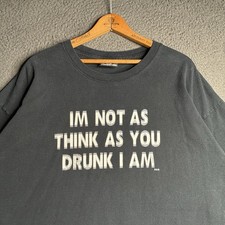 Vintage Y2K Funny Statement T-Shirt Men’s 2XL Grunge Cyber Humor picture
