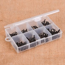 80PCS Ceramic Fishing Rod Guide Tips Top Eye Rings Line Repair Kit 8 Sizes Set picture