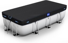 9x18 Ft Rectangular Pool Cover with Reflective Strips for Above Ground Pool, 420 picture