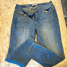 Sonoma Women's Light Wash Blue Denim Distressed 12 R Curvy Skinny mid rise  picture