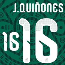 J. QUINONES #16 Mexico 2026-2027 Home Nameset Heat Transfer Football Patch picture
