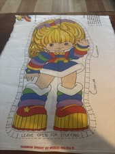 Vintage RAINBOW BRITE Pillow Cut & Sew Fabric Panel 1983 picture