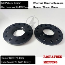 2Pc 6x5.5 Hub Centric Wheel Spacers 1/2