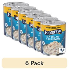 (6 Pack)  New England Clam Chowder Soup, Rich & Hearty Canned Soup, Gl picture