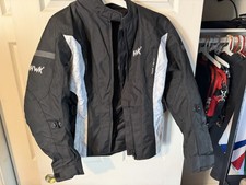 HWK Women's Motorcycle Jacket Waterproof Ladies Medium Padded Linned Vented  picture