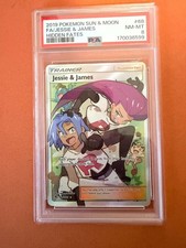 2019 Pokemon Sun & Moon Jessie & James Hidden Fates #68 Full Art PSA 8 Mint picture