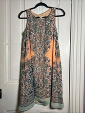 Max Studio Peach Printed Sleeveless Mini Dress picture