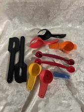10 Pc Tupperware Lot Utensil Gadget Strainer  Funnel Scraper And More picture