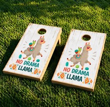 No Llama Drama Cornhole Wraps Decals picture