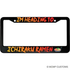 I'm Heading To Ichiraku Ramen Aluminum Car License Plate Frame picture
