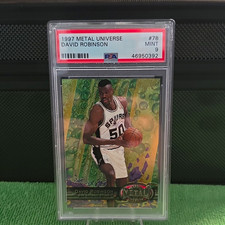 SkyBox 1997-98 Metal Universe David Robinson Spurs #78 PSA 9 Graded Base picture