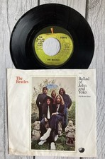 RARE 1969 BEATLES Vinyl 45 WEST COAST CURVED TOP SLEEVE ‘BALLAD OF JOHN & YOKO’ picture