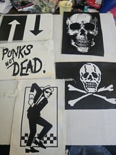 5 Vintage 1982 Deadstock Punk Patches Poseur Melrose 1982 Punks Not Dead Mod Ska picture