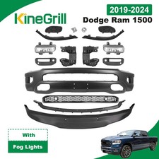 For 2019-2024 Ram 1500 Front Steel Bumper Cover Body Set w/ Grille & Fog Lights picture