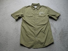 Ferrell Shirt Mens S Green Pearl Snap Short Sleeve Vented Western Lightweight picture