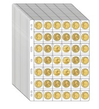 1260 Pockets Coin Collection Pages - 30 Sheets, 9 Hole Sleeves for Coins & Stamp picture