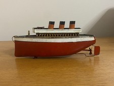 GBN Bing Tin Toy Windup Ocean Liner Toy Boat A4-18 picture