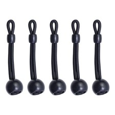 Wealrit 5 PCS Universal Bungee 4 inches x 0.2 inches, Black - No Base - 5pcs picture