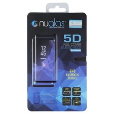 NuGlas 5D Full Cover Curved Edge Tempered Glass for Galaxy A30/A50/M30 - Black picture
