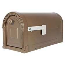 Architectural Mailboxes Garrison Venetian Bronze, Steel, Post Mount Mailbox picture