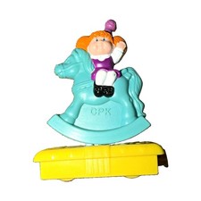 Vintage 1994 McDonald’s Cabbage Patch Kids Rocking Horse Toy Yellow Wheels picture