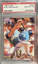 1994 Fleer Flair Alex Rodriguez #340 (RC) Seattle Mariners PSA 10 picture