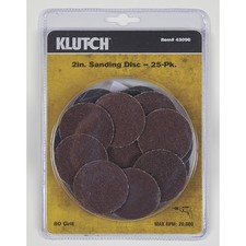 Klutch Sanding Discs, 25-Pk., 2in., 80 Grit, Quick-Connect, For Drill and Air picture