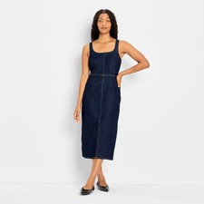 Women's 90's Denim Midi A-Line Dress - Future Collective picture