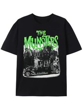 Mens Horror T-Shirt Meet the Munsters Vintage B-Movie Monster Halloween picture