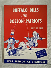 Vintage 1961 AFL Football Program Bills vs Patriots Sept. 23 Buffalo vs Boston picture
