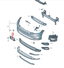 NEW VWOLKSWAGEN JETTA MK7 FRONT BUMPER NUMBER HOLDER 17A807287L9B9 picture