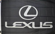 LEXUS BLACK AND SILVER 3' X 5' POLY FLAG picture