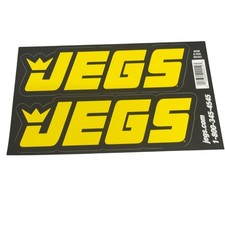 JEGS Yellow Vinyl Logo Decal Sticker Pair Bend & Peel Auto Car Window Sheet picture