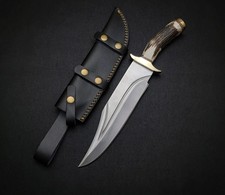 Bullet Train Brad Pitt Knife. The Wolf Bowie Steel Knife Replica Antler Handle picture