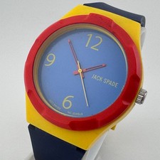 Jack Spade Quartz Watch Unisex 30m Color Plastic Fixed Bezel Analog New Battery picture