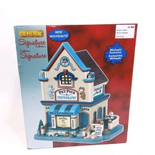 LEMAX Retired Christmas Village PET PICS PHOTOGRAPHY DOG & CAT PORTRAITS # 85391 picture