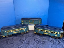 LIONEL SET 3 STANDARD PASSENGER CARS 309, 310 312 Blue with Dark Blue picture