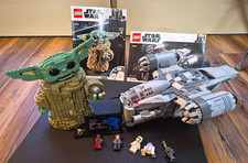 LEGO Star Wars Lot 75292 Razor Crest 75318 The Child Grogu Lot Figures Manuals picture