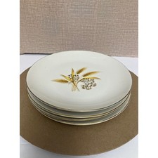 Hormer-Laughlin mid century modern set of 4 wheat bread plates picture