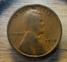 1914-P Lincoln Wheat Cent - Actual Coin Shown -  & Tracking INV#183 picture