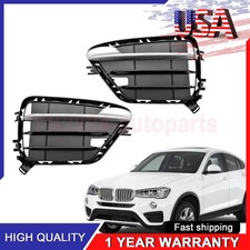 RH+LH Front Bumper Lateral Grill & Trim Molding for BMW X4 F26 2014-2018 2.0L picture