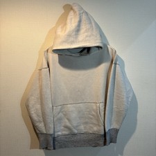 Vintage 50s 60s  Fade Gray Beige Pullover Hoodie Boxy Fit picture