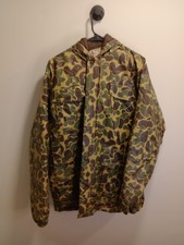 Vintage 80s Wetha Guard Duck Camo Hunting Jacket Hooded Rainwear Taiwan picture