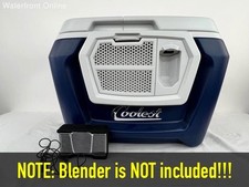 The Coolest Blue Cooler with Bluetooth Speaker picture