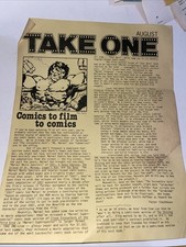 August 1978 issue of Take One, a promotional or informational mini-newsletter picture