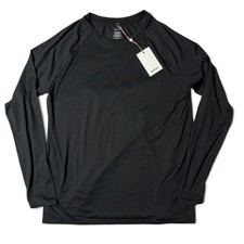 Quince Flowknit Breeze Performance Long Sleeve Tee Mens Size M Black NWT picture